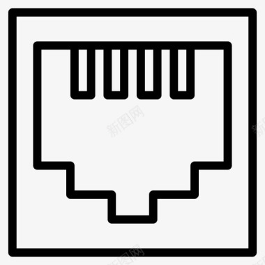 局域网网卡局域网计算机42线性图标图标