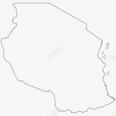 坦桑尼亚边界国家图标图标
