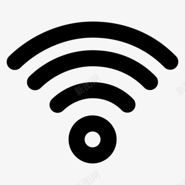 波浪免扣wifi连接互联网图标图标