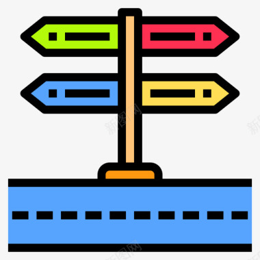 肠粉招牌招牌导航和地图27线颜色图标图标