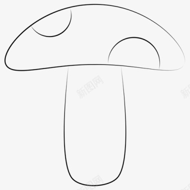 蘑菇手绘餐厅图标图标