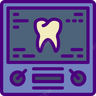 正位片牙科学10线色图标图标