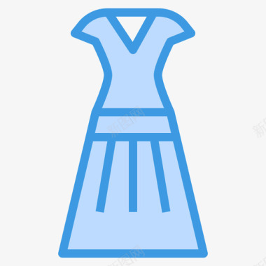 蓝色斑点裙子裙子衣服124蓝色图标图标