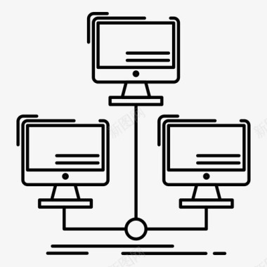 全国网络分布数据库计算机连接图标图标