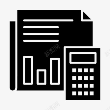 商务金融海报审计商务计算图标图标