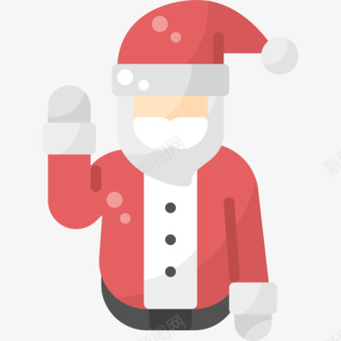 圣诞老人欢迎圣诞老人图标图标