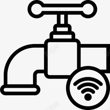 洗衣机水龙头水龙头智能家居59线性图标图标