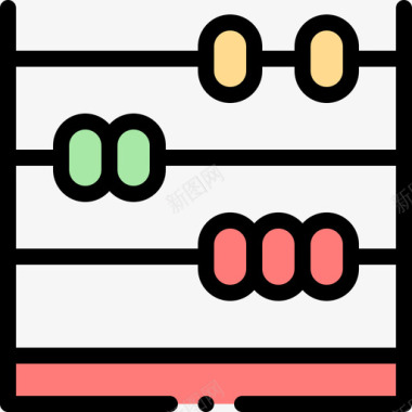 日本算盘算盘39学院线颜色图标图标
