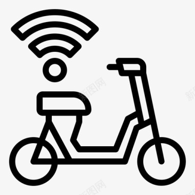 骑摩托车分享科技图标图标