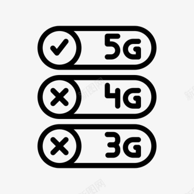 64g选项5g1线性图标图标