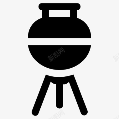 营地食物大锅传统烹饪图标图标