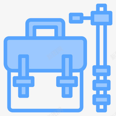 蓝色的相机相机包摄影102蓝色图标图标