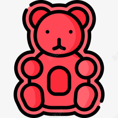 甜点和糖果8线性颜色图标图标