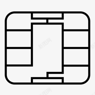 SIM卡芯片卡芯片代码微芯片图标图标