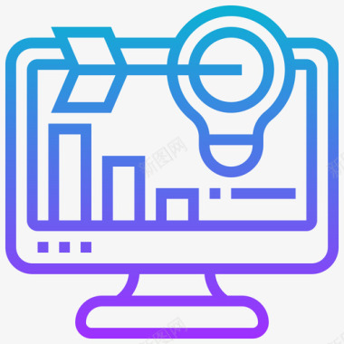 水墨数字8免扣目标定位数字经济8梯度图标图标