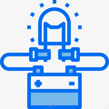 Led照明能量48蓝色图标图标