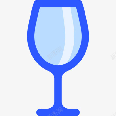 酒杯餐具蓝色图标图标