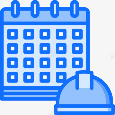 页日历图标日历生成器3蓝色图标图标