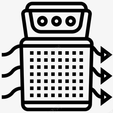 净化水滴空气净化器空气污染8线性图标图标