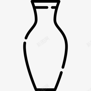 花瓶家居用品17直纹图标图标