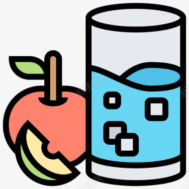 苹果汁饮料56原色图标图标
