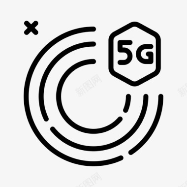 扫描5g1线性图标图标