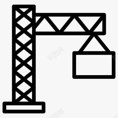 工业水处理起重机建筑工业图标图标