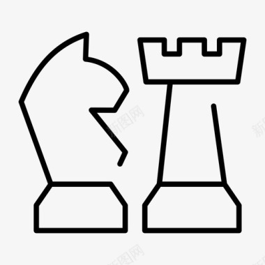 象棋城堡骑士图标图标