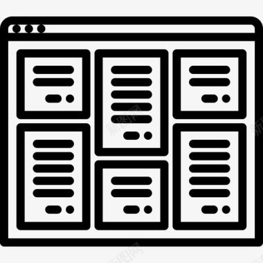 新闻素材新闻源网站5线性图标图标