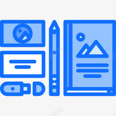 品牌图标文具品牌8蓝色图标图标