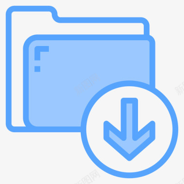 字体文件下载文件夹和文档7蓝色图标图标