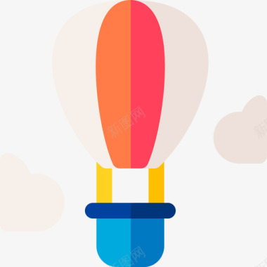 热气球暑假32个平的图标图标