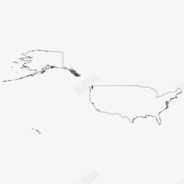美国边境国家图标图标