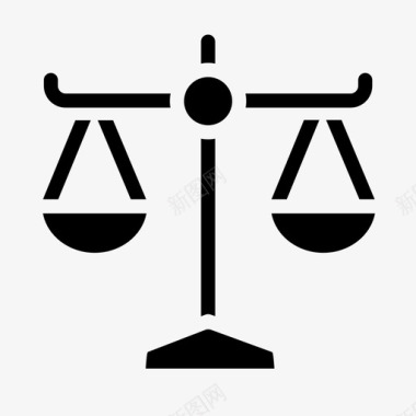 廉洁公正法律支持援助平衡图标图标