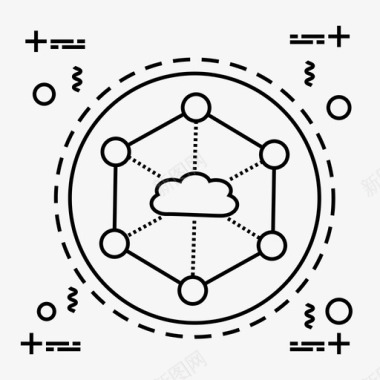 互联共享共享云通信图标图标