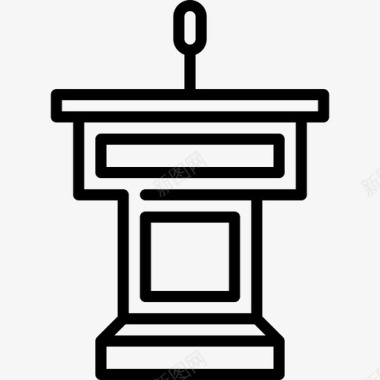 讲台讲台葬礼34直系图标图标