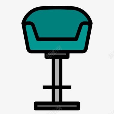 座椅家装50线颜色图标图标