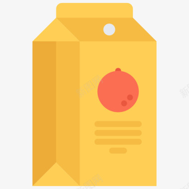 果汁盒超市50扁平图标图标