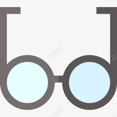 眼镜书籍和阅读9扁平图标图标
