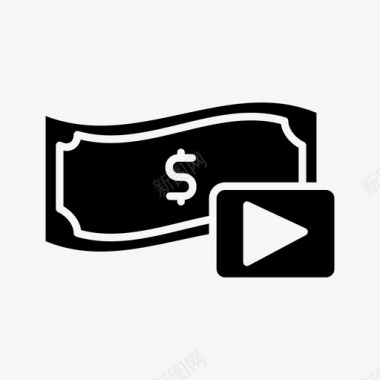 金融视频视频货币商业金融图标图标
