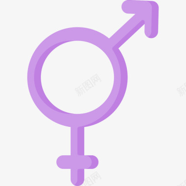 性别识别Bigender性别认同2扁平图标图标