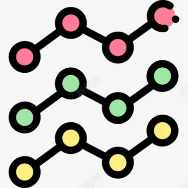 设计元素折线图信息图形元素8线颜色图标图标