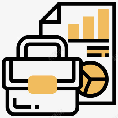 黄色群众文档businessanalytics16黄色阴影图标图标
