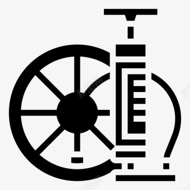 气泵气泵自行车元件3字形图标图标