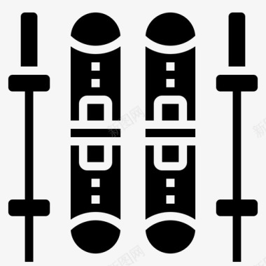 滑雪滑雪冬季145雕文图标图标