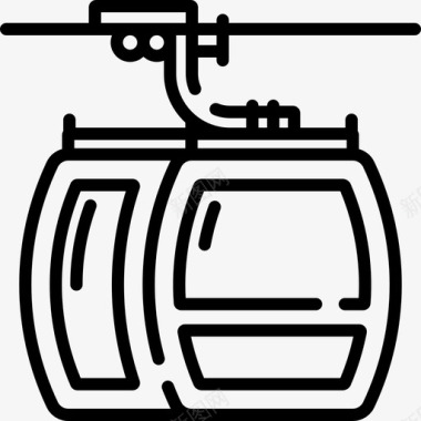 北极南极缆车北极35直线图标图标