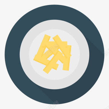 圆形火焰图标薯条食品和饮料30圆形图标图标