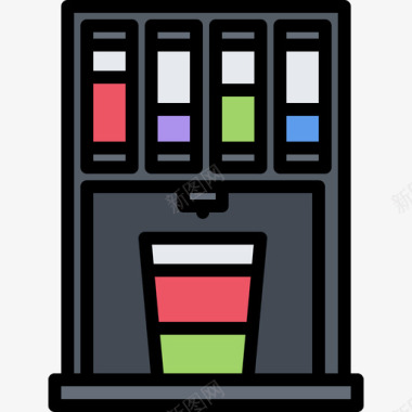 自动售货机零食2彩色图标图标
