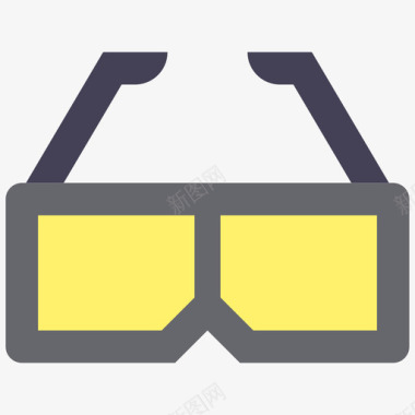 扁平化3D眼镜3d眼镜剧院7平板图标图标