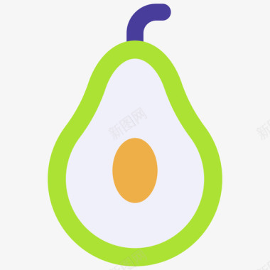 节水日Avocado死亡日33Flat图标图标